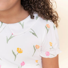 Peter Pan Collar Dress in Tulip