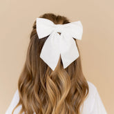 Large Alligator Clip Bow in Cloud