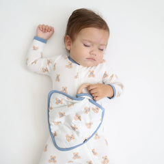 Lovey in Teddy Bear with Removable Wooden Teething Ring