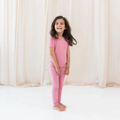 Short Sleeve with Pants Pajamas in Apple Blossom