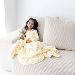 Toddler Blanket in Gingham Chamomile 1.0
