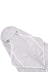 Toddler Hooded Bath Towel in Storm with Cloud Trim