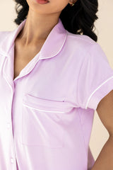 Women's Short Sleeve Pajama Set in Thistle