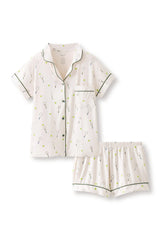 Women's Short Sleeve Pajama Set in Tennis