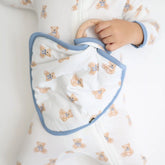 Lovey in Teddy Bear with Removable Wooden Teething Ring