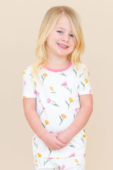 Short Sleeve Pajamas in Tulip