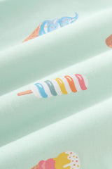 Zippered Footie in Mint Ice Cream