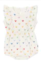 Bubble Romper in Pastel Mickey Mouse