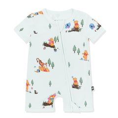 Zipper Shortall Romper in Winnie the Pooh Hundred Acre Wood