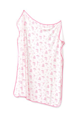 Swaddle Blanket in Toile Ballet