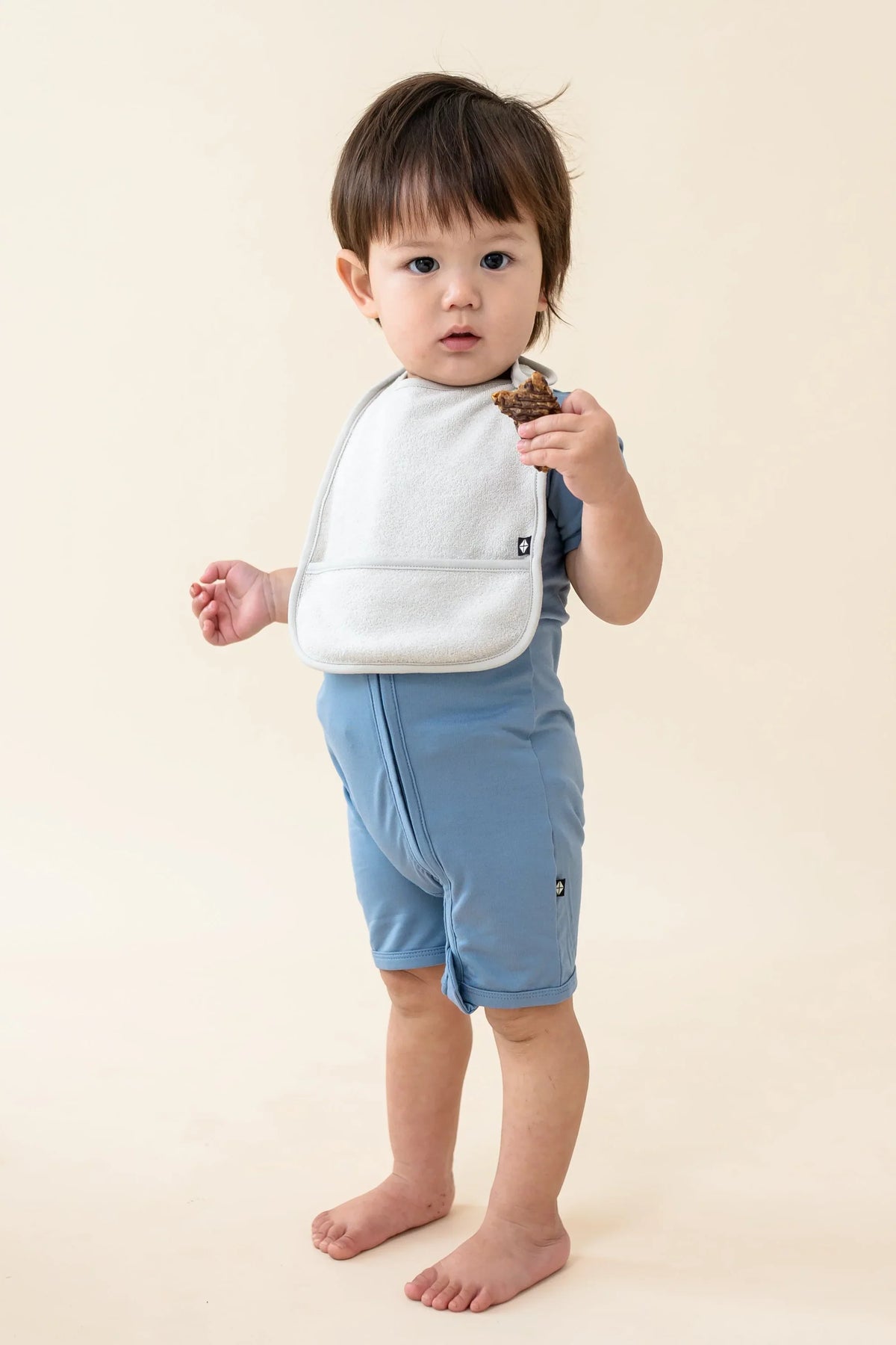 Terry Pocket Bib in Oat