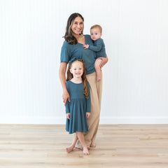 Long Sleeve Bodysuit in Atlantic