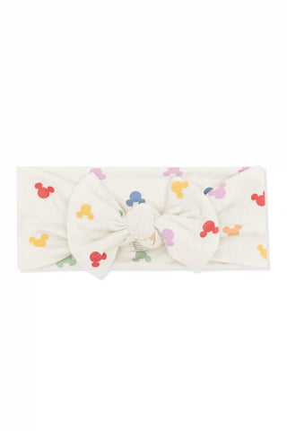 Knotted Bow Headband in Pastel Mickey Mouse