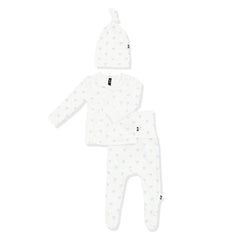 Pointelle Take Me Home Set with Cap in Sweet Blue Bow