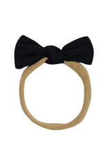 Tiny Nylon Bow in Midnight