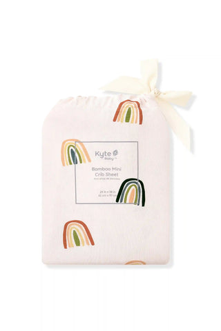 Mini Crib Sheet in Retro Rainbow
