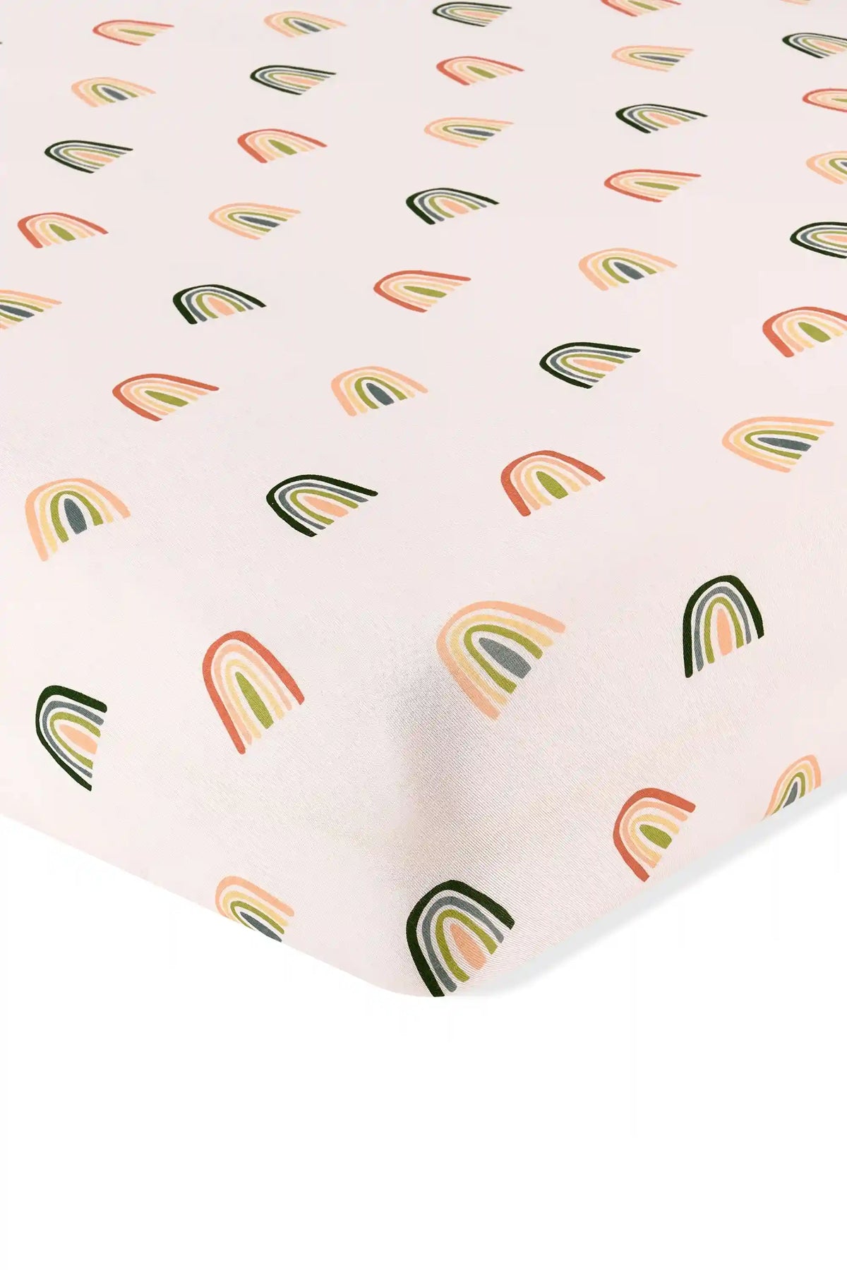 Mini Crib Sheet in Retro Rainbow