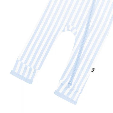 Zippered Romper in Small Mist Stripe