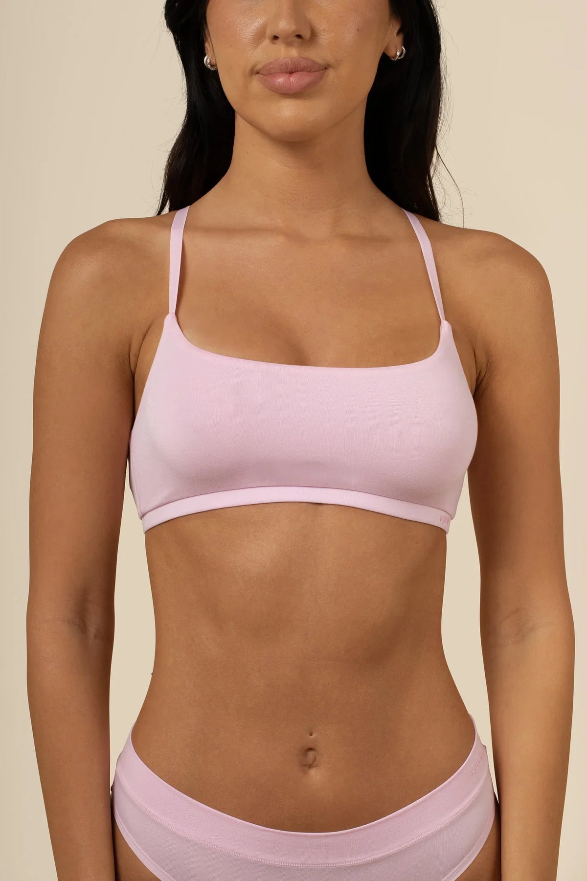 Women's Scoop Neck Bralette in Peony