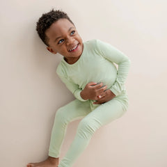 Long Sleeve Pajamas in Basil