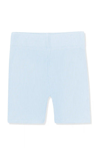 Ribbed Toddler Biker Shorts in Breeze