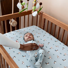 Crib Sheet in Mallard Duck