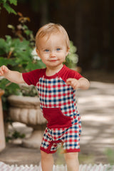 Shortall in Patriotic Gingham