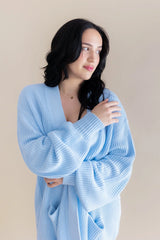 Chunky Knit Women's Oversized Cardigan in Breeze