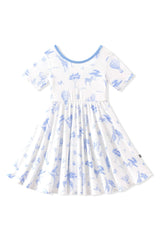 Twirl Dress in Toile Safari
