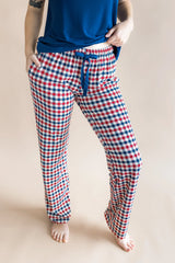 Women's Lounge Pants in Patriotic Gingham