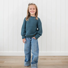 Chunky Knit Sweater in Atlantic