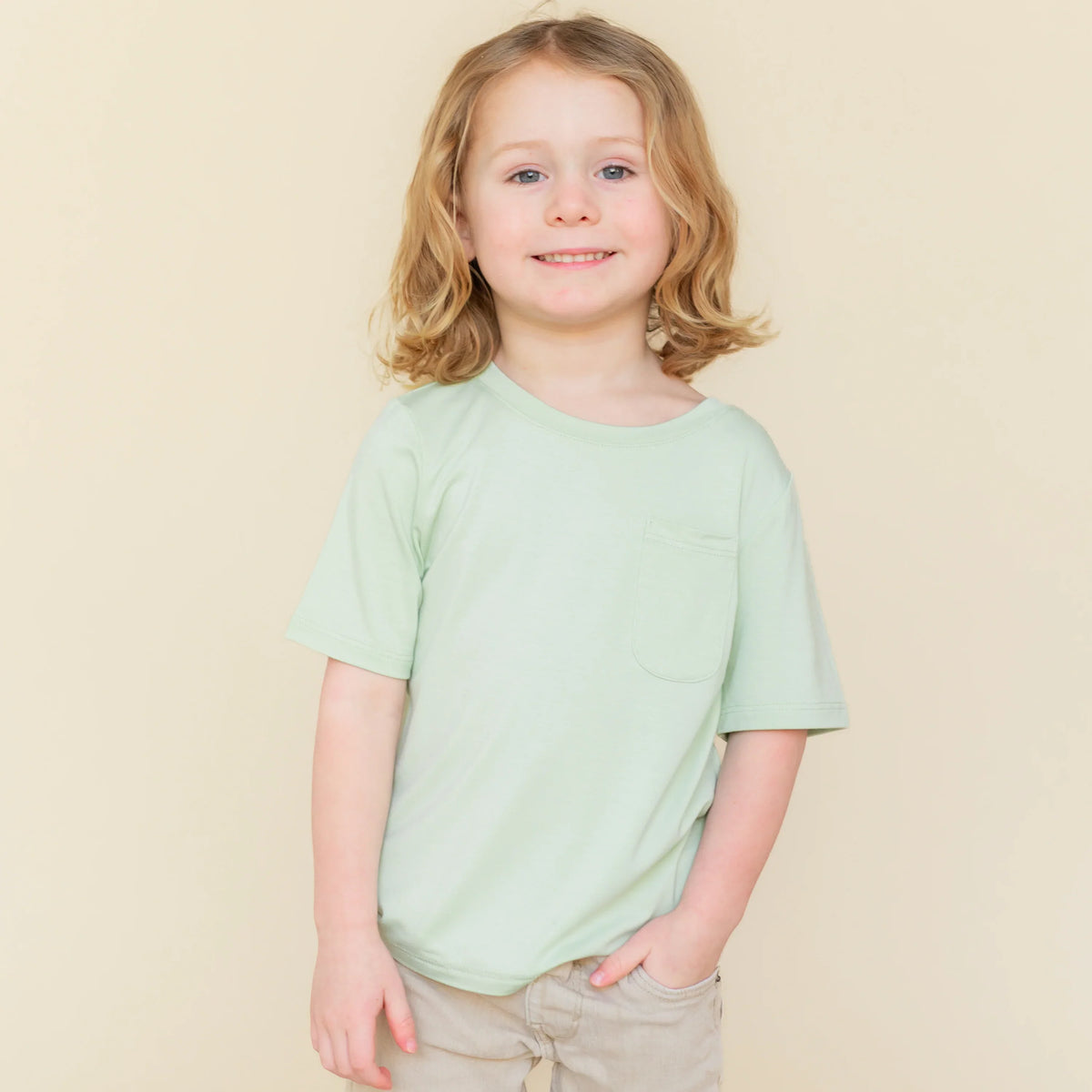 Toddler Crew Neck Tee in Basil