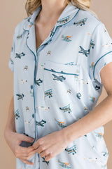 Women's Short Sleeve Pajama Set in Take Off