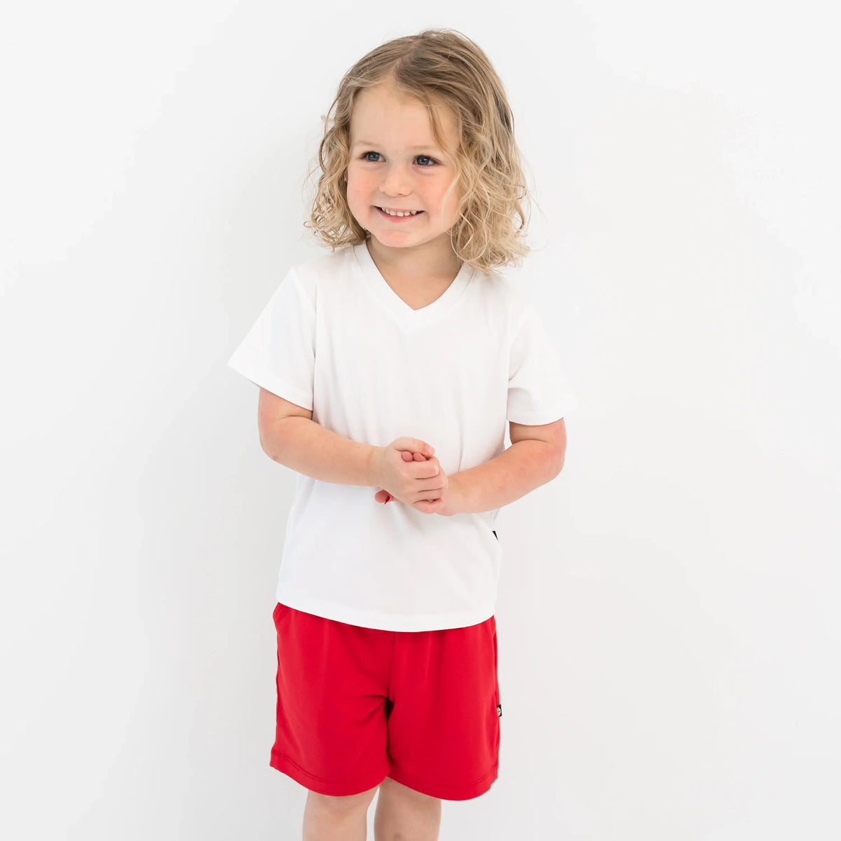 Drawstring Short in Cardinal