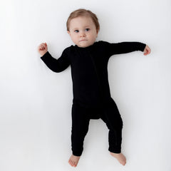 Zippered Romper in Midnight