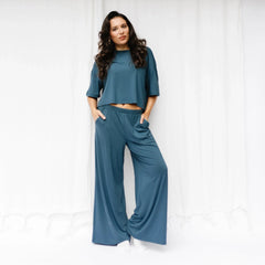 Women's Wide Leg Pant in Atlantic