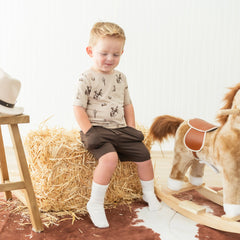 Toddler Crew Neck Tee in Classic Cowboy