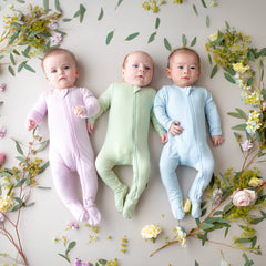 Zippered Footie in Breeze