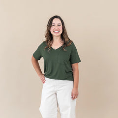Women’s Relaxed Fit V-Neck in Fir