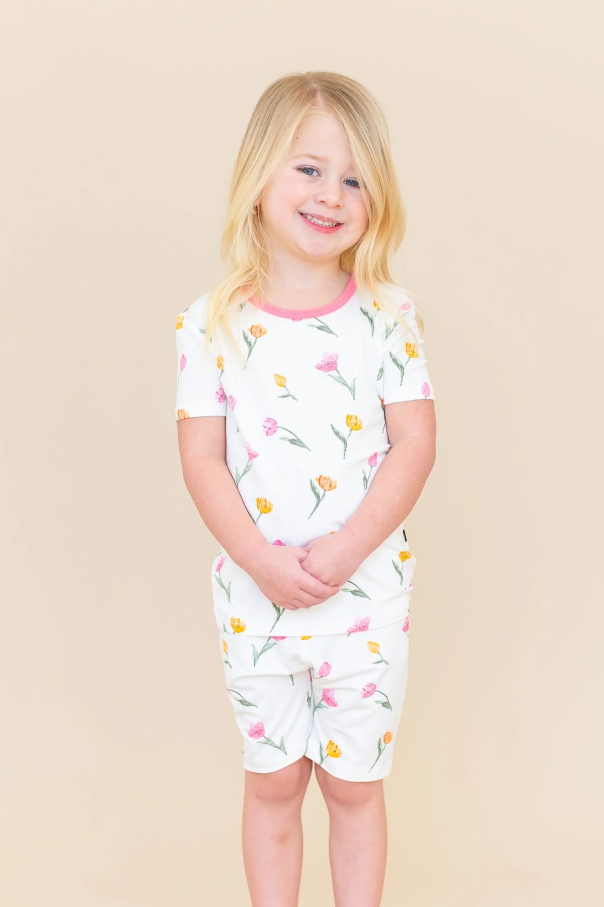 Short Sleeve Pajamas in Tulip