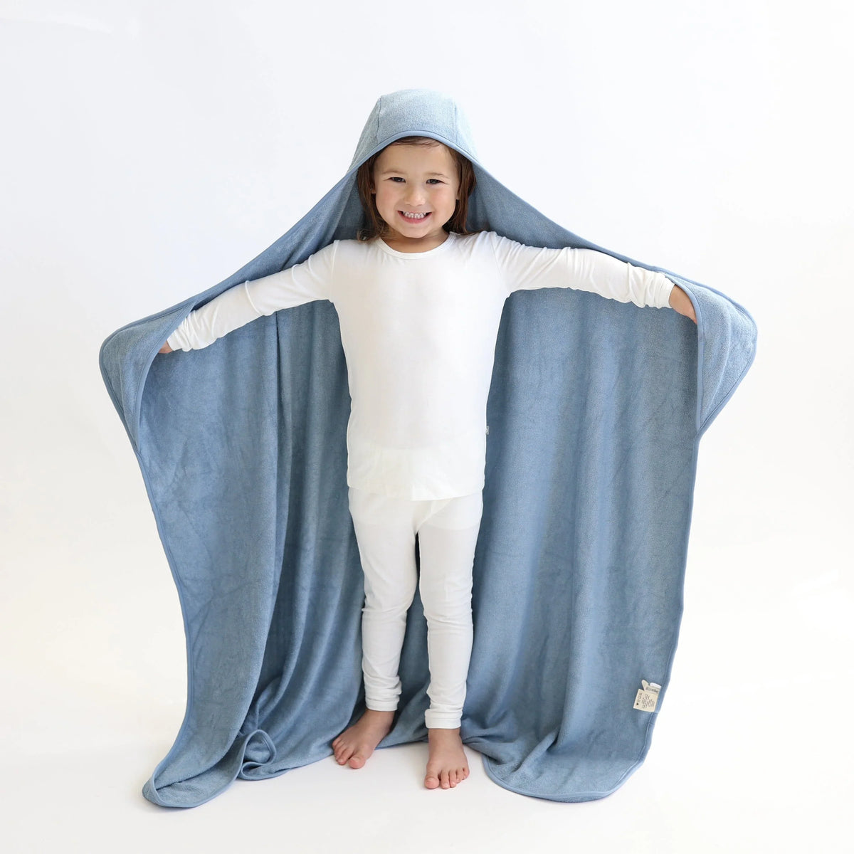 Toddler Hooded Bath Towel in Slate