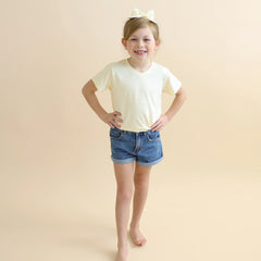 Toddler V-Neck Tee in Chamomile
