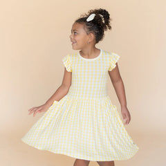 Pocket Dress in Gingham Chamomile