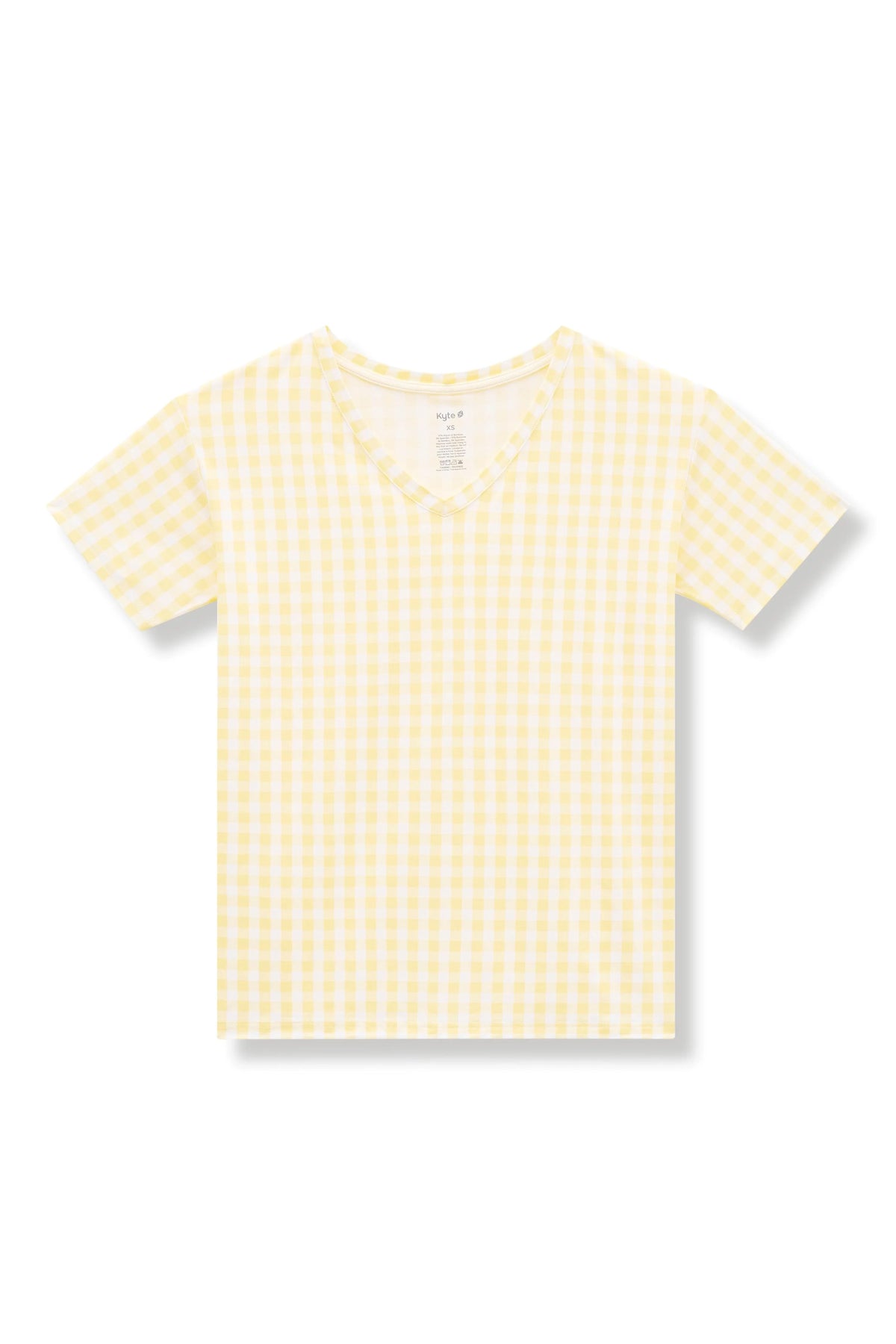 Women's Relaxed Fit V-Neck in Gingham Chamomile