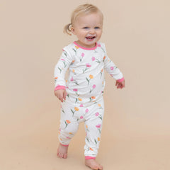 Long Sleeve Pajamas in Tulip