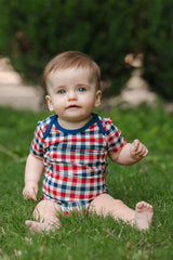 Bodysuit in Patriotic Gingham