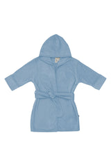 Hooded Bath Robe in Slate