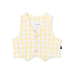 Tuxedo Vest in Gingham Chamomile
