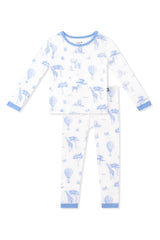 Long Sleeve Pajamas in Toile Safari