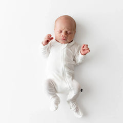 Zippered Footie in Cloud